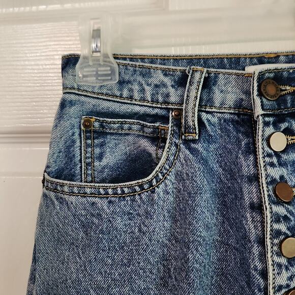 WEWOREWHAT Women's Danielle High-Rise Vintage Straight Distressed Jeans Size 25 - Picture 5 of 11